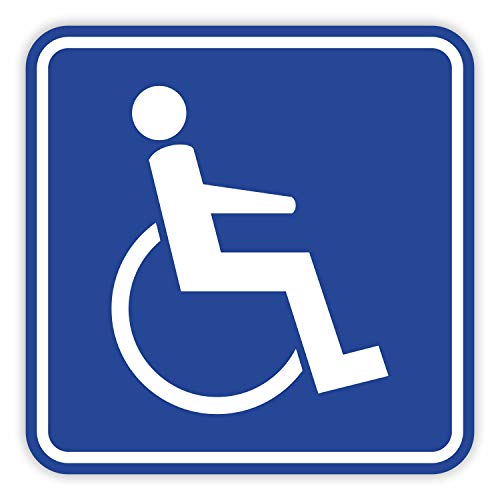Rollstuhl Magnet-Schild I 10 x 10 cm I für Rollstuhl-Fahrer, Menschen mit Behinderung I magnetisches Auto-Schild für Behinderten-Transport I hin_357 von iSecur