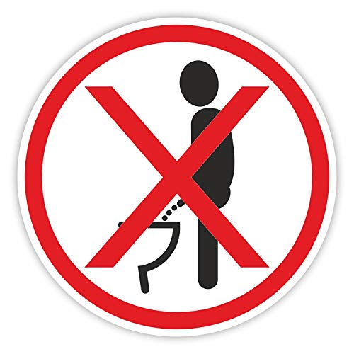 Toiletten-Aufkleber Bitte im Sitzen pinkeln Ø 9,5 cm I WC-Deckel-Aufkleber I Sticker mit Piktogramm für Badezimmer Klodeckel Gäste-WC Wand I hin298 Toiletten-Aufkleber Bitte im Sitzen pinkeln Ø 9,5 cm I WC-Deckel-Aufkleber I Sticker mit Piktogramm für Badezimmer Klodeckel Gäste-WC Wand I hin298 von iSecur