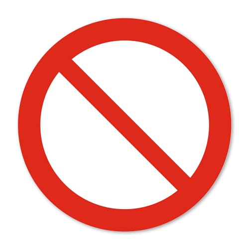 Verbotsaufkleber P001 Allgemeines Verbotszeichen nach DIN EN ISO 7010 I Sicherheit Warnhinweis I Ø 10 cm I hin791 von iSecur