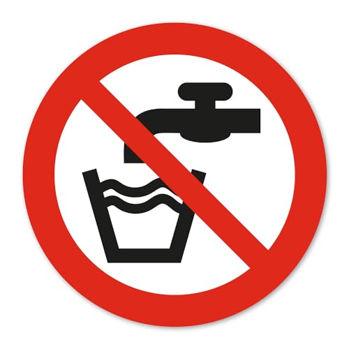 Verbotsaufkleber P005 kein Trinkwasser nach DIN EN ISO 7010 I Warnhinweis Gesundheitsschutz I Ø 10 cm I hin819 Verbotsaufkleber P005 kein Trinkwasser nach DIN EN ISO 7010 I Warnhinweis Gesundheitsschutz I Ø 10 cm I hin819 von iSecur