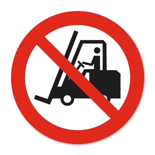 Verbotsaufkleber P006 Für Flurförderzeuge verboten nach DIN EN ISO 7010 I Warnhinweis Arbeitsschutz I mit UV-Schutz I wetterfest I Ø 10 cm I hin794 Verbotsaufkleber P006 Für Flurförderzeuge verboten nach DIN EN ISO 7010 I Warnhinweis Arbeitsschutz I mit UV-Schutz I wetterfest I Ø 10 cm I hin794 von iSecur