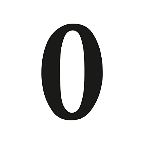 Zahlen-Aufkleber Nr. 0 in schwarz I Höhe 10 cm I selbstklebende Haus-Nummer, Ziffer zum Aufkleben für Außen, Briefkasten, Tür I wetterfest I kfz_471_0 Zahlen-Aufkleber Nr. 0 in schwarz I Höhe 10 cm I selbstklebende Haus-Nummer, Ziffer zum Aufkleben für Außen, Briefkasten, Tür I wetterfest I kfz_471_0 von iSecur