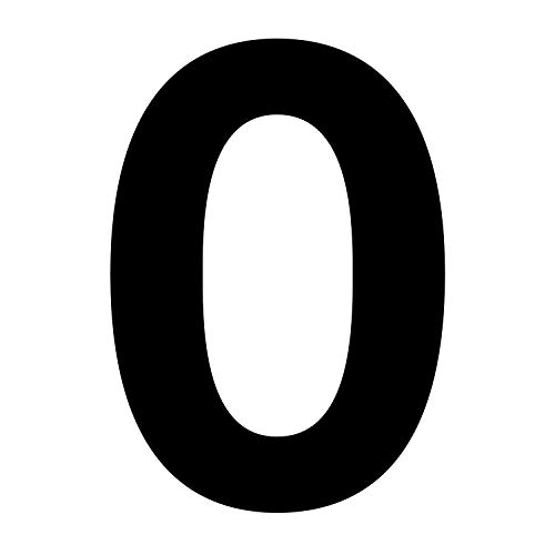 Zahlen-Aufkleber Nr. 0 in schwarz I Höhe 10 cm I selbstklebende Haus-Nummer, Ziffer zum Aufkleben für Außen, Briefkasten, Tür I wetterfest I kfz6730 Zahlen-Aufkleber Nr. 0 in schwarz I Höhe 10 cm I selbstklebende Haus-Nummer, Ziffer zum Aufkleben für Außen, Briefkasten, Tür I wetterfest I kfz6730 von iSecur