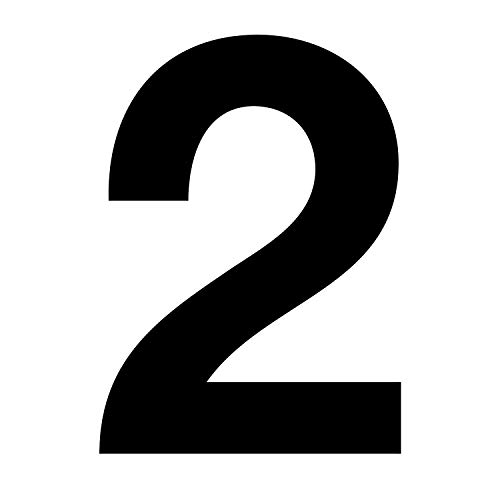 Zahlen-Aufkleber Nr. 2 in schwarz I Höhe 10 cm I selbstklebende Haus-Nummer, Ziffer zum Aufkleben für Außen, Briefkasten, Tür I wetterfest I kfz6732 Zahlen-Aufkleber Nr. 2 in schwarz I Höhe 10 cm I selbstklebende Haus-Nummer, Ziffer zum Aufkleben für Außen, Briefkasten, Tür I wetterfest I kfz6732 von iSecur