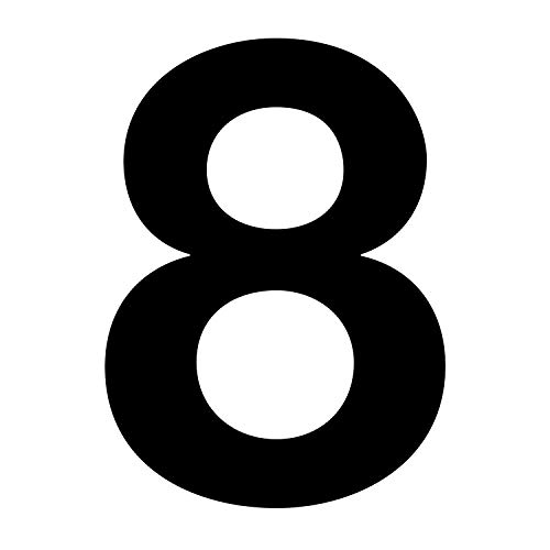 Zahlen-Aufkleber Nr. 8 in schwarz I Höhe 10 cm I selbstklebende Haus-Nummer, Ziffer zum Aufkleben für Außen, Briefkasten, Tür I wetterfest I kfz6738 Zahlen-Aufkleber Nr. 8 in schwarz I Höhe 10 cm I selbstklebende Haus-Nummer, Ziffer zum Aufkleben für Außen, Briefkasten, Tür I wetterfest I kfz6738 von iSecur