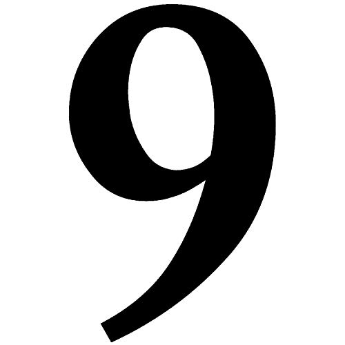 Zahlen-Aufkleber Nr. 9 in schwarz I Höhe 20 cm I selbstklebende Haus-Nummer, Ziffer zum Aufkleben für Außen, Briefkasten, Tür I wetterfest I kfz_472_9 Zahlen-Aufkleber Nr. 9 in schwarz I Höhe 20 cm I selbstklebende Haus-Nummer, Ziffer zum Aufkleben für Außen, Briefkasten, Tür I wetterfest I kfz_472_9 von iSecur