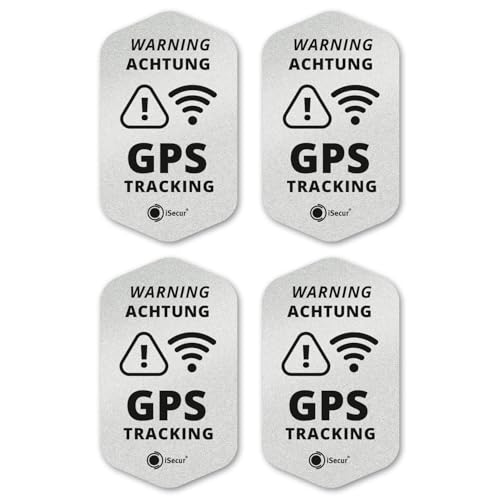 iSecur 4er GPS Tracking Aufkleber Set I 3 x 5 cm I Warning GPS-Gesichert I außenklebend wetterfest I Silber metallic I hin835 iSecur 4er GPS Tracking Aufkleber Set I 3 x 5 cm I Warning GPS-Gesichert I außenklebend wetterfest I Silber metallic I hin835 von iSecur