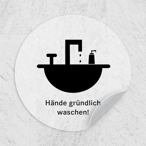 iSecur Aufkleber Toilette WC Hände waschen I Ø 9 cm matt transparent klar I Folie selbstklebend I hin656 iSecur Aufkleber Toilette WC Hände waschen I Ø 9 cm matt transparent klar I Folie selbstklebend I hin656 von iSecur