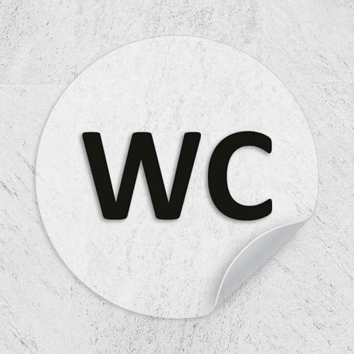 iSecur Aufkleber Toilette WC I Ø 9 cm matt transparent klar I Folie selbstklebend I hin653 von iSecur