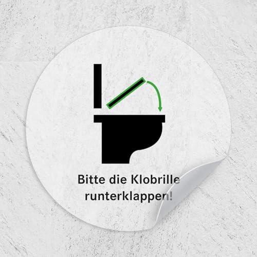 iSecur Aufkleber Toilette WC Klobrille runter I Ø 9 cm matt transparent klar I Folie selbstklebend I hin658 iSecur Aufkleber Toilette WC Klobrille runter I Ø 9 cm matt transparent klar I Folie selbstklebend I hin658 von iSecur
