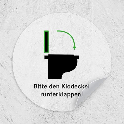 iSecur Aufkleber Toilette WC Klodeckel runter I Ø 9 cm matt transparent klar I Folie selbstklebend I hin659 iSecur Aufkleber Toilette WC Klodeckel runter I Ø 9 cm matt transparent klar I Folie selbstklebend I hin659 von iSecur