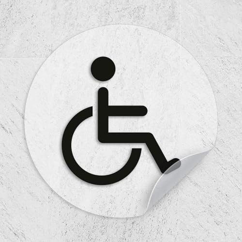 iSecur Aufkleber Toilette WC Rollstuhl I Ø 9 cm matt transparent klar I Folie selbstklebend I hin654 iSecur Aufkleber Toilette WC Rollstuhl I Ø 9 cm matt transparent klar I Folie selbstklebend I hin654 von iSecur