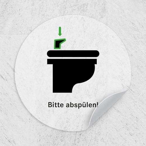 iSecur Aufkleber Toilette WC Spülen I Ø 9 cm matt transparent klar I Folie selbstklebend I hin655 iSecur Aufkleber Toilette WC Spülen I Ø 9 cm matt transparent klar I Folie selbstklebend I hin655 von iSecur