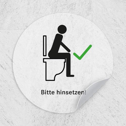 iSecur Aufkleber Toilette WC hinsetzen I Ø 9 cm matt transparent klar I Folie selbstklebend I hin662 iSecur Aufkleber Toilette WC hinsetzen I Ø 9 cm matt transparent klar I Folie selbstklebend I hin662 von iSecur