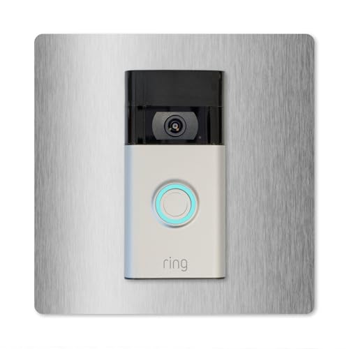 iSecur Blende passend für Ring Akku-Videotürklingel aus Edelstahl I Video-Doorbell 2. Gen 3 Plus 4 (2024) I Klingelschild I 160 x 160 mm I Türstation Platte für Klingel I az180 von iSecur