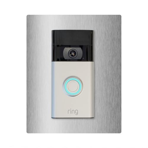 iSecur Blende passend für Ring Akku-Videotürklingel aus Edelstahl I Video-Doorbell 2. Gen 3 Plus 4 (2024) I Klingelschild I 140 x 175 mm I Türstation Platte für Klingel I az166 von iSecur