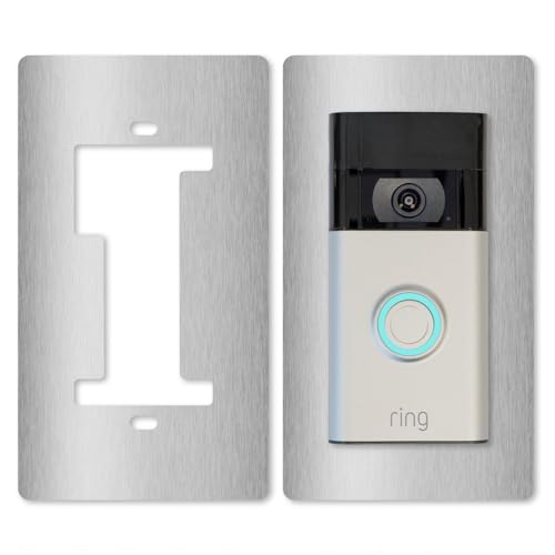 iSecur Blende passend für Ring Akku-Videotürklingel aus Edelstahl I Video-Doorbell 2. Gen 3 Plus 4 (2024) I Klingelschild I 90 x 160 mm I Türstation Platte für Klingel I az167 von iSecur
