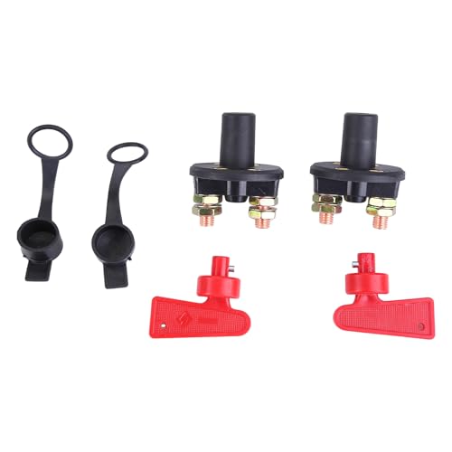 2Pcs 12V/24V 300A Batteriehauptschalter Trennschalter Hauptschalter Batterie Auto Schnelles Ausschalten Reines Batterieschalter mit Schlüssel Schalter Notstromtrennschalter für Auto LKW Boot von iSpchen