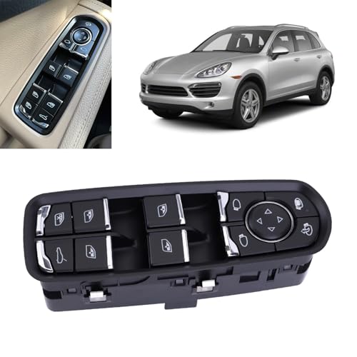 7PP959858AE Fensterheberschalter vorne links für 2010-2021 Porsche Cayenne 92A Macan Fensterheber Hauptschalter 7PP 959 858 Q, 7PP959858Q, 7PP.959.858.A Elektrischer Fensterheberschalter von iSpchen
