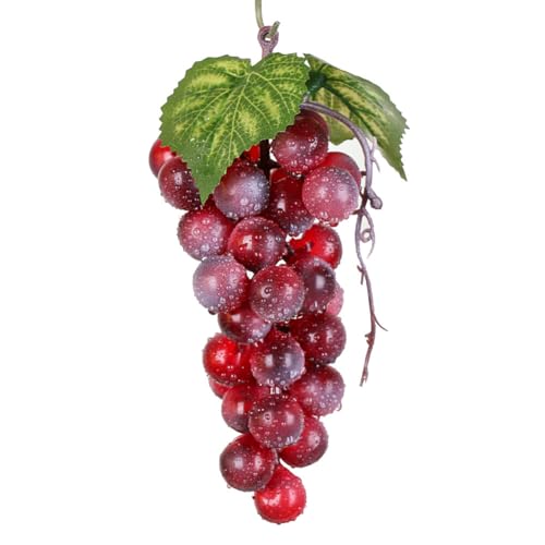 iSpchen 1 Schnur Künstliche Frucht Traube Simulation Kunststoff Material Weintrauben Deko Fotografie Requisite Dekor für Home Kitchen Hochzeitsfest Dekoration,#01 Rot iSpchen 1 Schnur Künstliche Frucht Traube Simulation Kunststoff Material Weintrauben Deko Fotografie Requisite Dekor für Home Kitchen Hochzeitsfest Dekoration,#01 Rot von iSpchen