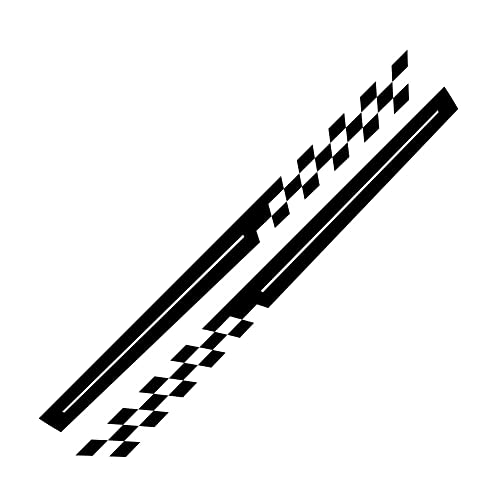 iSpchen 2 Stück Autoaufkleber Personalisierte Seitenschweller Auto Tuning Sticker Car Karosserie Aufkleber Auto Racing Seite Streifen Styling Dekoration Aufkleber,270cmx19cm von iSpchen