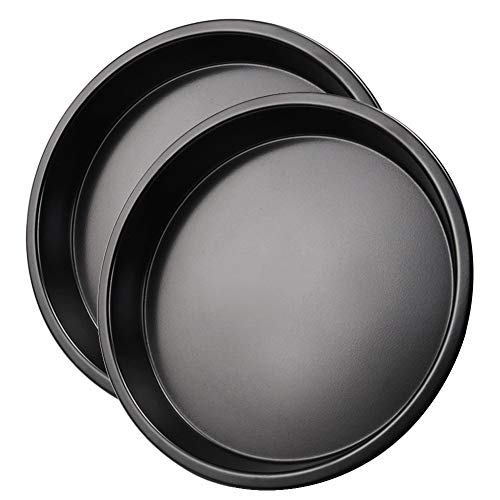 iSpchen 2 Stück Kohlenstoffstahl Antihaft Runde Pizza Formen Backblech Antihaft Backblech Kuchenformen für die Küche zu Hause iSpchen 2 Stück Kohlenstoffstahl Antihaft Runde Pizza Formen Backblech Antihaft Backblech Kuchenformen für die Küche zu Hause von iSpchen