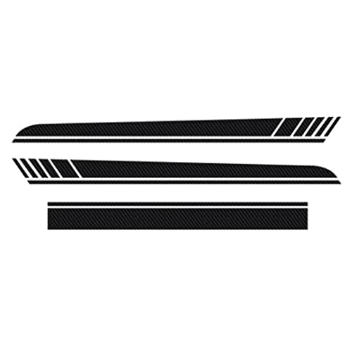 iSpchen 3 Stück Autoaufkleber Seitenschweller Sticker Set Auto Karosserie Motorhaube Aufkleber Sport Racing Streifen Grafik Aufkleber Wasserdicht Vinyl Sticker Styling Dekoration Aufkleber von iSpchen