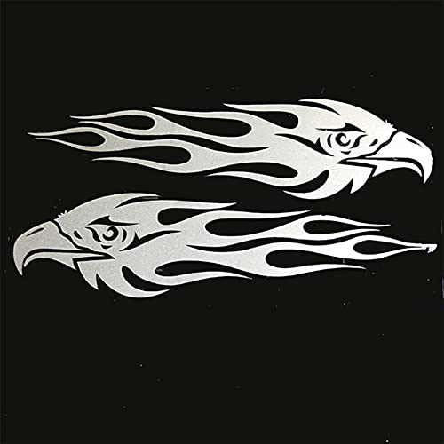 iSpchen Auto Reflektierende Aufkleber Adler Flammen Aufkleber Dekoration Aufkleber Racing Sport Streifen Aufkleber Universal Auto Motorrad Vinyl Selbstklebende Aufkleber von iSpchen