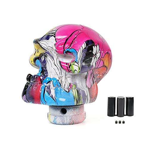iSpchen Auto Schaltknauf Totenkopf Schalthebel Graffiti Harz Schädel Schaltknopf Personalisierte Getriebekopf Handball Universal Schalthebelknauf mit 3 Adaptern Auto Innenraum zubehör iSpchen Auto Schaltknauf Totenkopf Schalthebel Graffiti Harz Schädel Schaltknopf Personalisierte Getriebekopf Handball Universal Schalthebelknauf mit 3 Adaptern Auto Innenraum zubehör von iSpchen