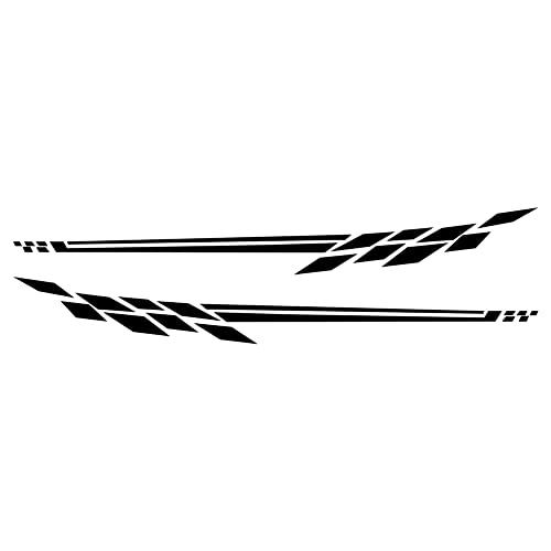 iSpchen Autoaufkleber 1 Paar Seitenaufkleber Racing Streifen Grafik Aufkleber Seitenschweller Auto Tuning Seitenstreifen Karosserie Styling Dekoration Aufkleber Car Sticker Set von iSpchen