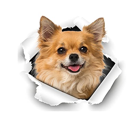 iSpchen Autoaufkleber 3D Hund Aufkleber Auto Stoßstange Karosserie Abziehbilder Sticker PVC Wasserdichte Selbstklebend Aufkleber Auto Fenster Styling Dekoration Decal für Auto Laptop Kühlschrank von iSpchen