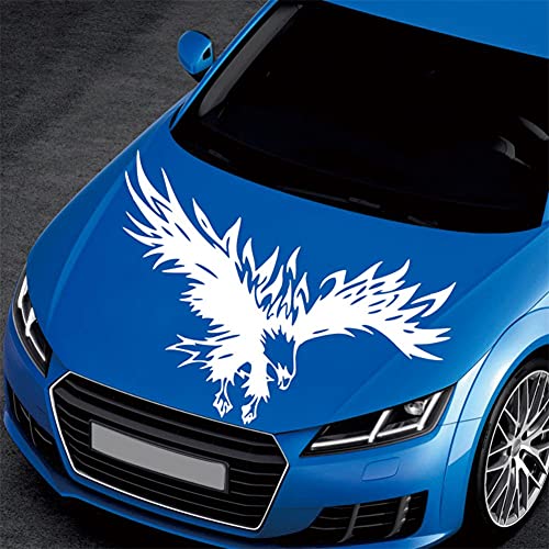 iSpchen Autoaufkleber Adler Flamme Aufkleber Auto Reflektierende Aufkleber Selbstklebende PVC Wasserdichte Motorhaube Aufkleber Auto Karosserie Dekoration Sticker Auto Styling Aufkleber,80cm×50cm von iSpchen