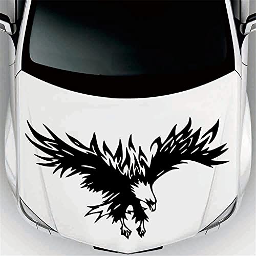 iSpchen Autoaufkleber Adler Flamme Aufkleber Auto Reflektierende Aufkleber Selbstklebende PVC Wasserdichte Motorhaube Aufkleber Auto Karosserie Dekoration Sticker Auto Styling Aufkleber,80cm×50cm von iSpchen