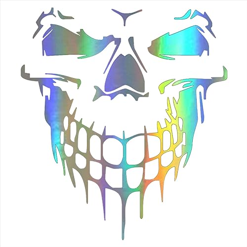 iSpchen Autoaufkleber Lustiger Skull Aufkleber Halloween Totenkopf Schädel Aufkleber Selbstklebende Wasserdichte Motorhaube Aufkleber Auto Karosserie Aufkleber Styling Dekoration Sticker,59 * 53cm von iSpchen