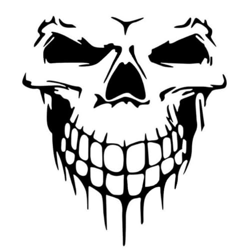 iSpchen Autoaufkleber Lustiger Skull Aufkleber Halloween Totenkopf Schädel Aufkleber Selbstklebende Wasserdichte Motorhaube Aufkleber Auto Karosserie Aufkleber Styling Dekoration Sticker,59 * 53cm von iSpchen
