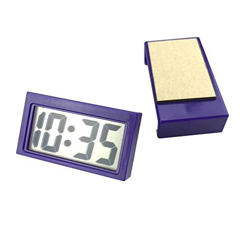 iSpchen Autouhr Selbstklebend Uhr Auto Elektronische Digitaluhr Fahrzeug Mini Digital Uhr Klebeuhr Auto Armaturenbrett Uhr LCD-Digitalanzeige Auto Innenraum Zubehör von iSpchen