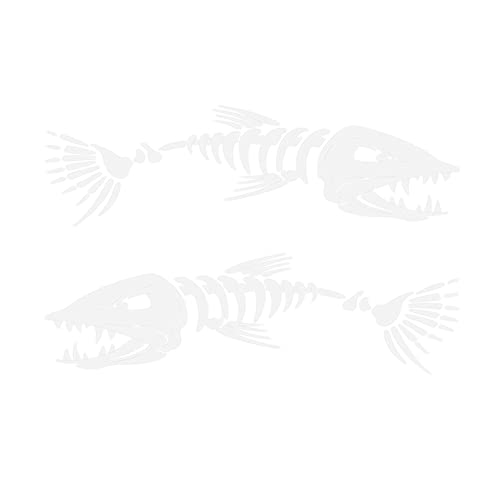 iSpchen Fisch Skelett Aufkleber Personalisierte Fischgräten Aufkleber Dekoration Autoaufkleber Fisch Bone lustig Aufkleber Vinyl Aufkleber Sticker Auto Boot,Fischerboot Abziehbilder von iSpchen