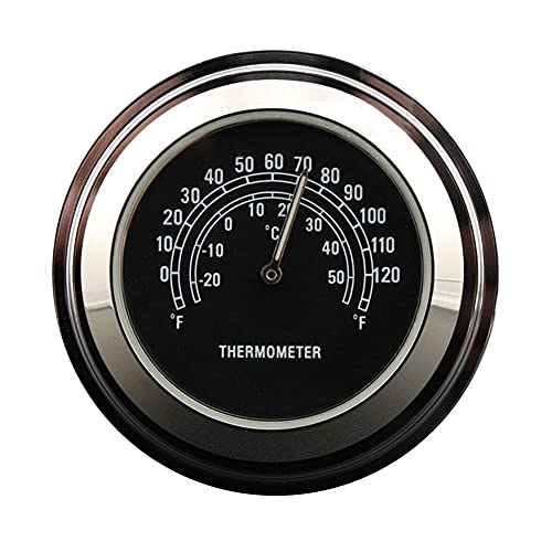 iSpchen Motorrad Lenkeruhr Thermometer Motorraduhr Universal 22mm-25mm Wasserdichte Digitaluhr Motorrad Lenkerhalterung Uhr Leuchtende Lenker Uhr,Schwarz von iSpchen