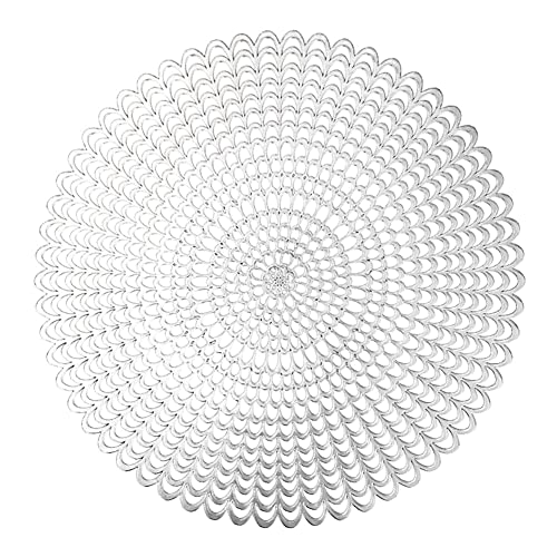 iSpchen Runde Hohle Tischset Abwaschbar Platzdeckchen rutschfest Abgrifffeste Hitzebeständig Rundes Anti-Verbrühung Platzset Abwaschbar Küche Speisetisch Platz-Matten Tischdekoration Silber iSpchen Runde Hohle Tischset Abwaschbar Platzdeckchen rutschfest Abgrifffeste Hitzebeständig Rundes Anti-Verbrühung Platzset Abwaschbar Küche Speisetisch Platz-Matten Tischdekoration Silber von iSpchen