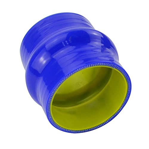 iSpchen Silikon Reduzierschlauch Universal Reduzierkupplung Silikonschlauch 2,5"/64 mm für Turbolader Ladeluftkühler Schlauchkupplung Schlauch Blau & Gelb von iSpchen