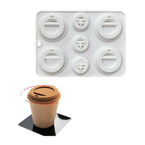 iSpchen Silikonformen Kaffeetassenkuchen Kaffeetassendeckel Kuchenform DIY Fondant Kuchen Süßigkeiten Gelee Backformen Silikonform Schokoladenformen,#01 von iSpchen
