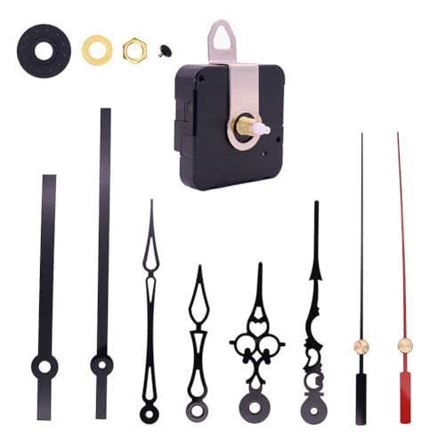 iSpchen Uhrwerk-Set Batteriebetrieben Quarz-Uhrwerk-Ersatz Langer und kurzer Schaft Wanduhr-Mechanismus Motor-Ersatzteile DIY-Reparatur-Teile Lange Quarzuhr Uhrwerk Reparatur-Set von iSpchen