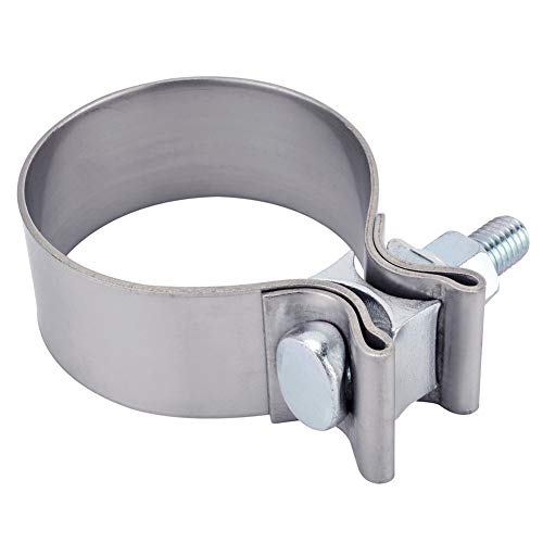 iSpchen Universal Auspuffschellen Schlauchschelle Auspuffrohrklemme Abgaskrümmer Rohr Schelle Rohrschelle Edelstahllehre Silber,54mm von iSpchen
