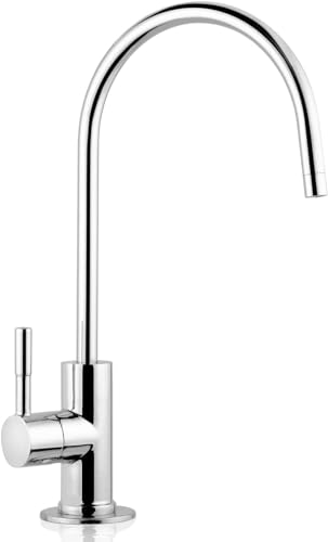 iSpring GA1-B Umkehrosmose (RO) Wasserhahn, aus massivem Messing, strapazierfähig, 16,5 x 27,9 cm, 400 g, EU-Stil, hoher Auslauf, luxuriöses Chrom von iSpring