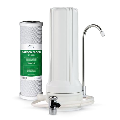 iSpring CKC1 AuftischFilter Wasserfilter Filteranlage für Wasser Auftisch Filter, 1 Stufe Auftischfilter (weiß) von iSpring