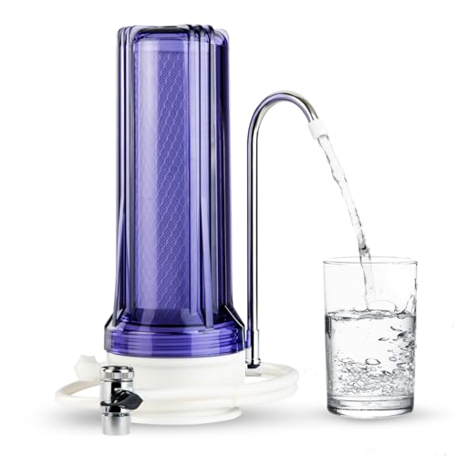 iSpring CKC1C Auftischfilter Wasserfilter Filteranlage für Wasser Auftisch Filter,1 Stufe Auftischfilter (transparent) von iSpring