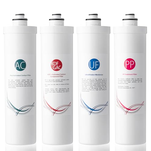 iSpring F4-CUA4 Filterpaket für 4-stufige Ultra-Filtration Unterspüle Wasserfiltersystem CUA4 von iSpring