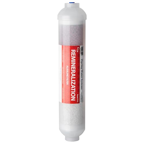 iSpring FA15 Alkali-Ersatz-Wasserfilterpatrone, Umkehrosmose Filter, 10-Zoll-Inline-Schnellverbindung, 3-lagig mit Mineralkugeln, Calcit und Corosex für Umkehrosmose-RO-System von iSpring