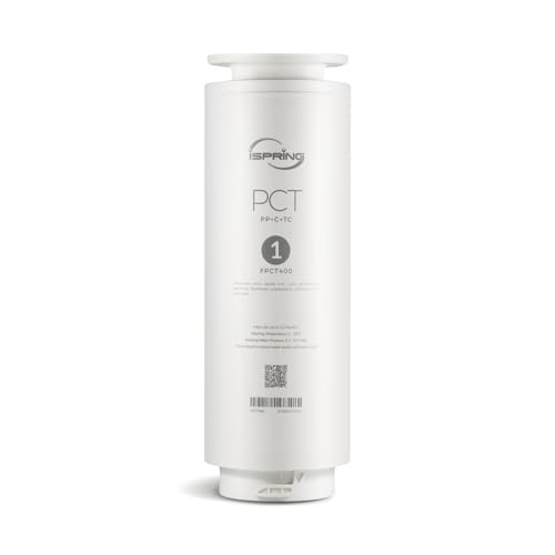 iSpring FPCT400 PP- und Kohleverbundfilter für RO400EU, Wirksame Sediment-, Chlor- und Geruchsentfernung, 6-12 Monate Lebensdauer von iSpring