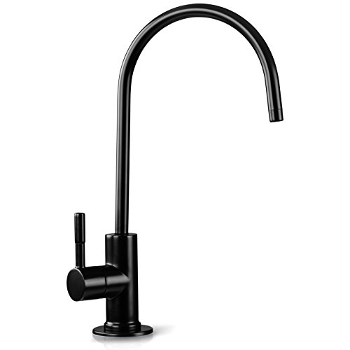 iSpring GA1-ORB Bleifreie Umkehrosmose-Wasserhahn, Küchenspüle, RO-Trinkwasserhahn, moderner Stil, hoher Auslauf, Europäisch Öl geriebt schwarz von iSpring